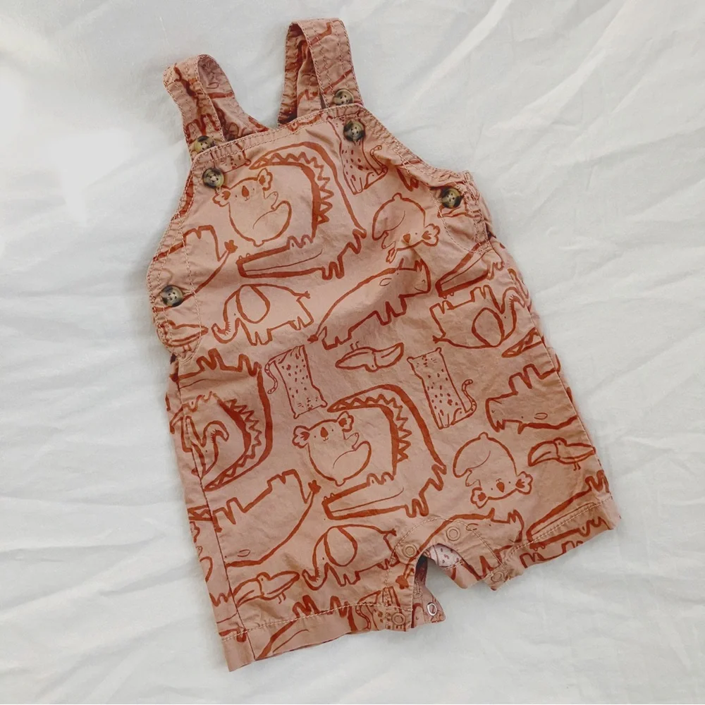 Carter’s • Jungle Zoo Animals in Burnt/Pumpkin Orange - Picture 2 of 10